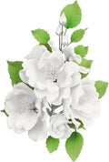White Dog Rose Gumpaste Flower Spray Z87297