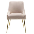 Tan Velvet Upholstered Accent Chair T292
