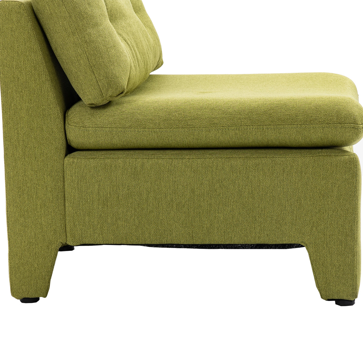 Olive Velvet Oversized Armless Chair R565
