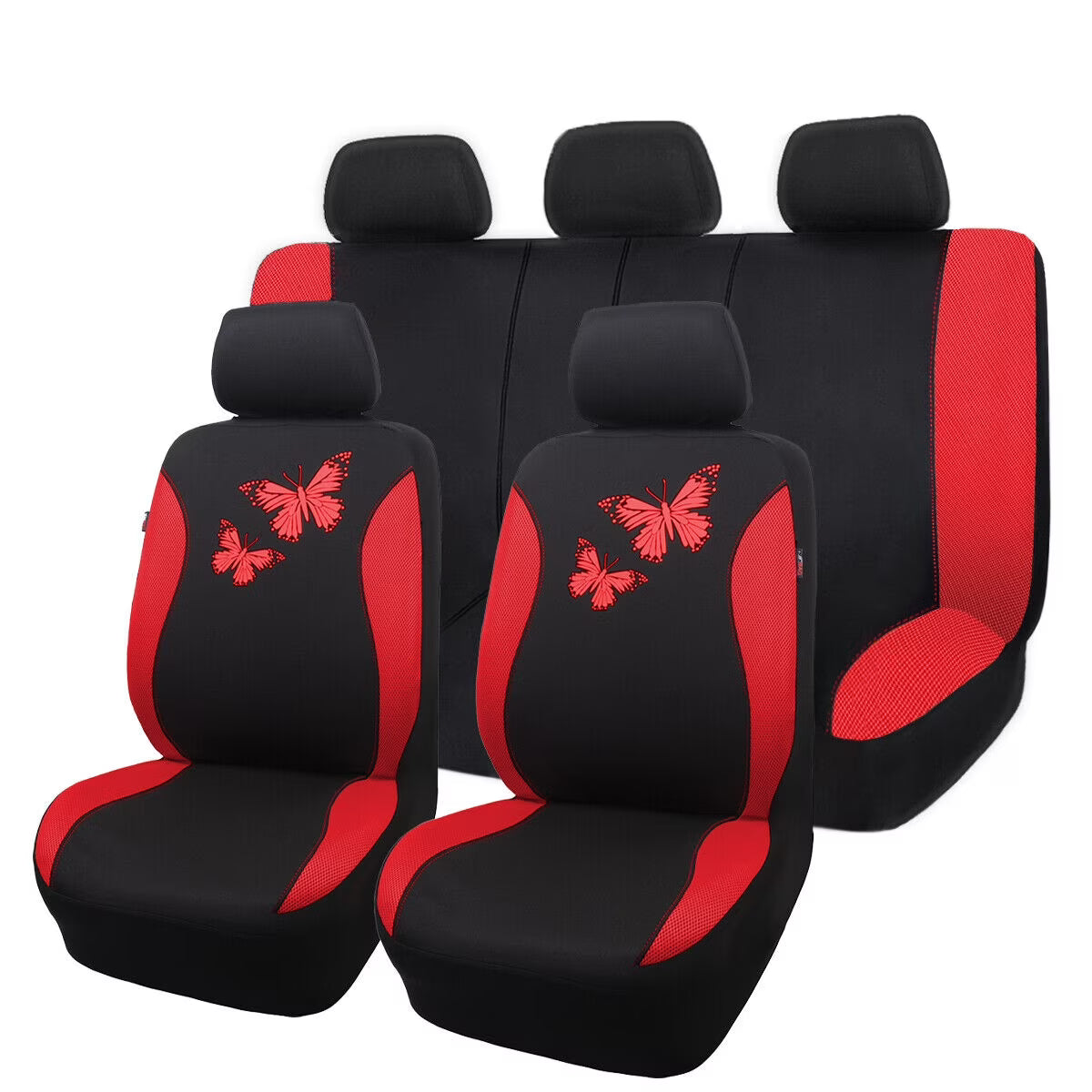 Butterfly Full Set Car Seat Cover Split Air Mesh A163795