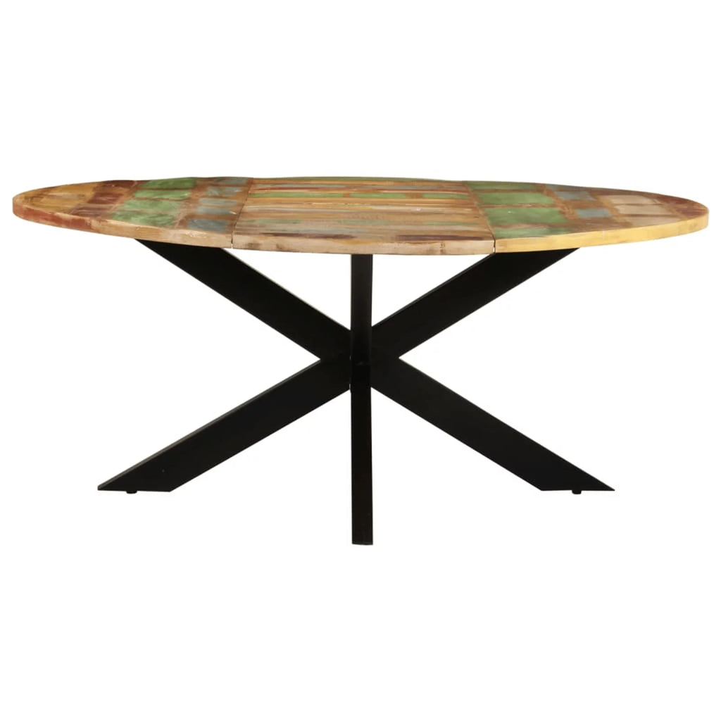 Round Solid Reclaimed Wood Dining Table D6182