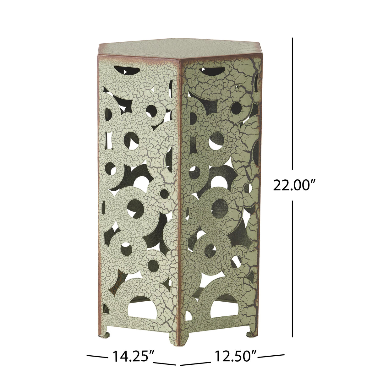Set of 2 Antique Green Outdoor Accent Tables B7529