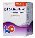 100 Box Ultra-Fine 33 Gauge Lancets N345