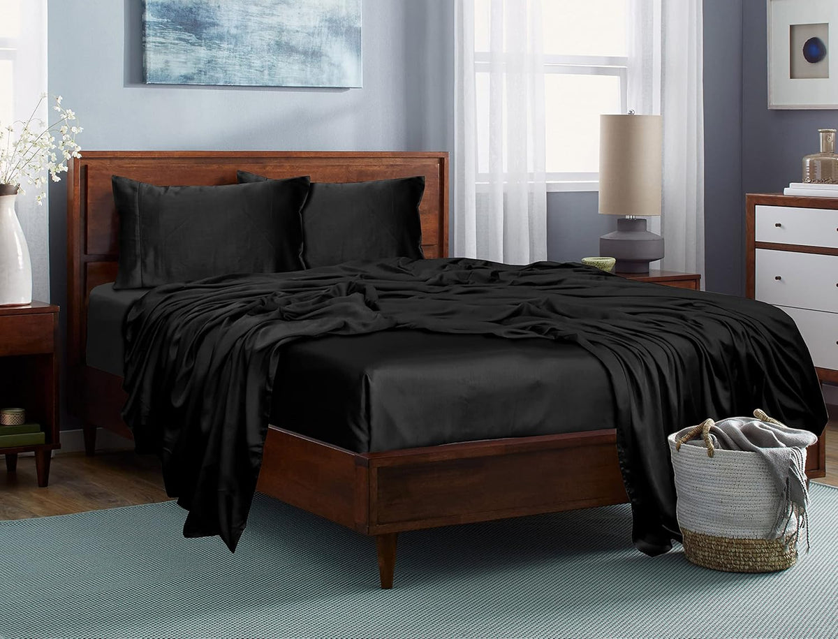 100% Tencel Lyocell Bed Sheets Set 5PC Split King Taupe F41204