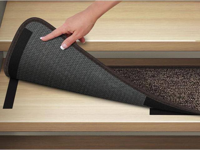 Set of 12 Attachable Indoor Carpet Stair Treads C25482