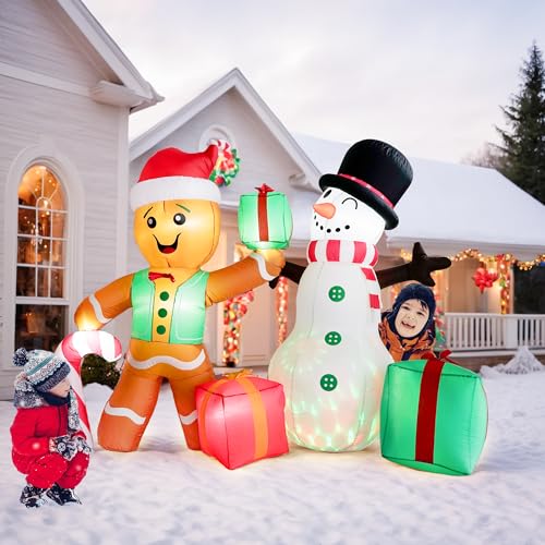 6 FT Christmas Inflatables Santa Claus with Gifts Bag R18991