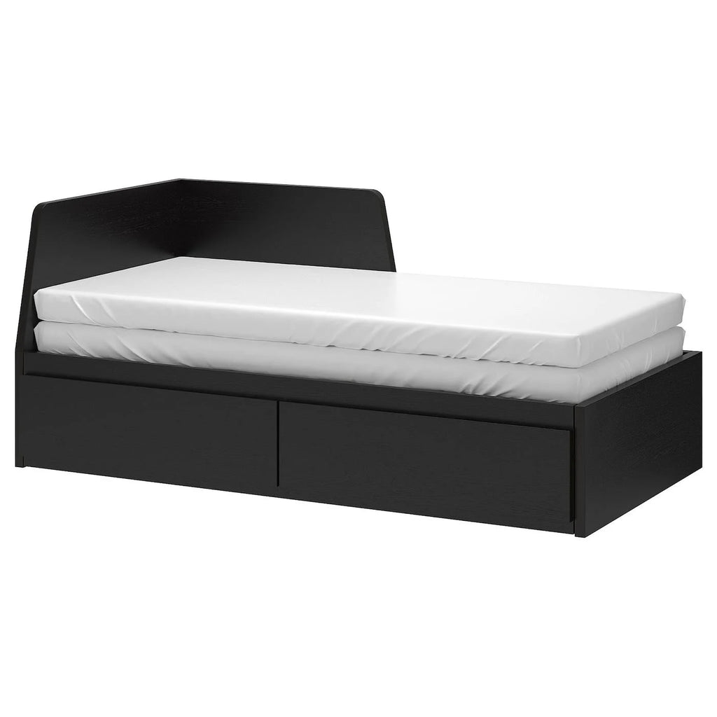 Black Twin Daybed Frame with 2 Drawers Y251