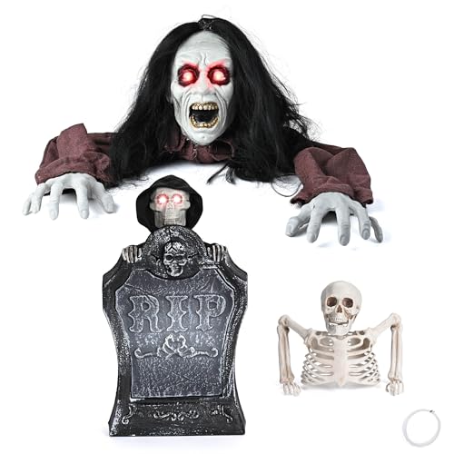 Zombie Groundbreaker with Scary Sound & LED Flashing Eyes Outdoor Decoration K8720
