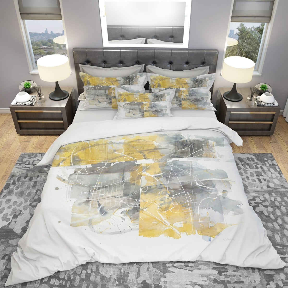 Geometric Bedding Set - Twin Duvet Cover and Sham T3337