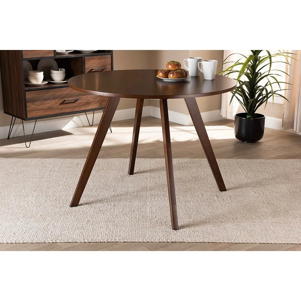 Walnut Brown Round Wood Dining Table B81542