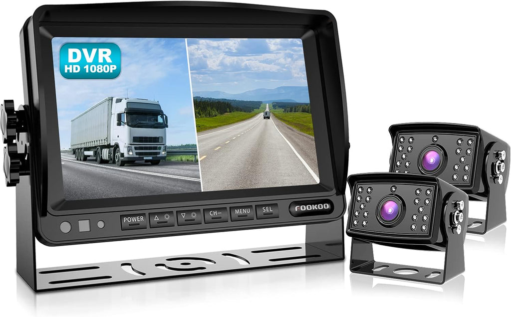 1080P Wired Backup Camera System with 7-inch HD Dual Split Screen Monitor D319