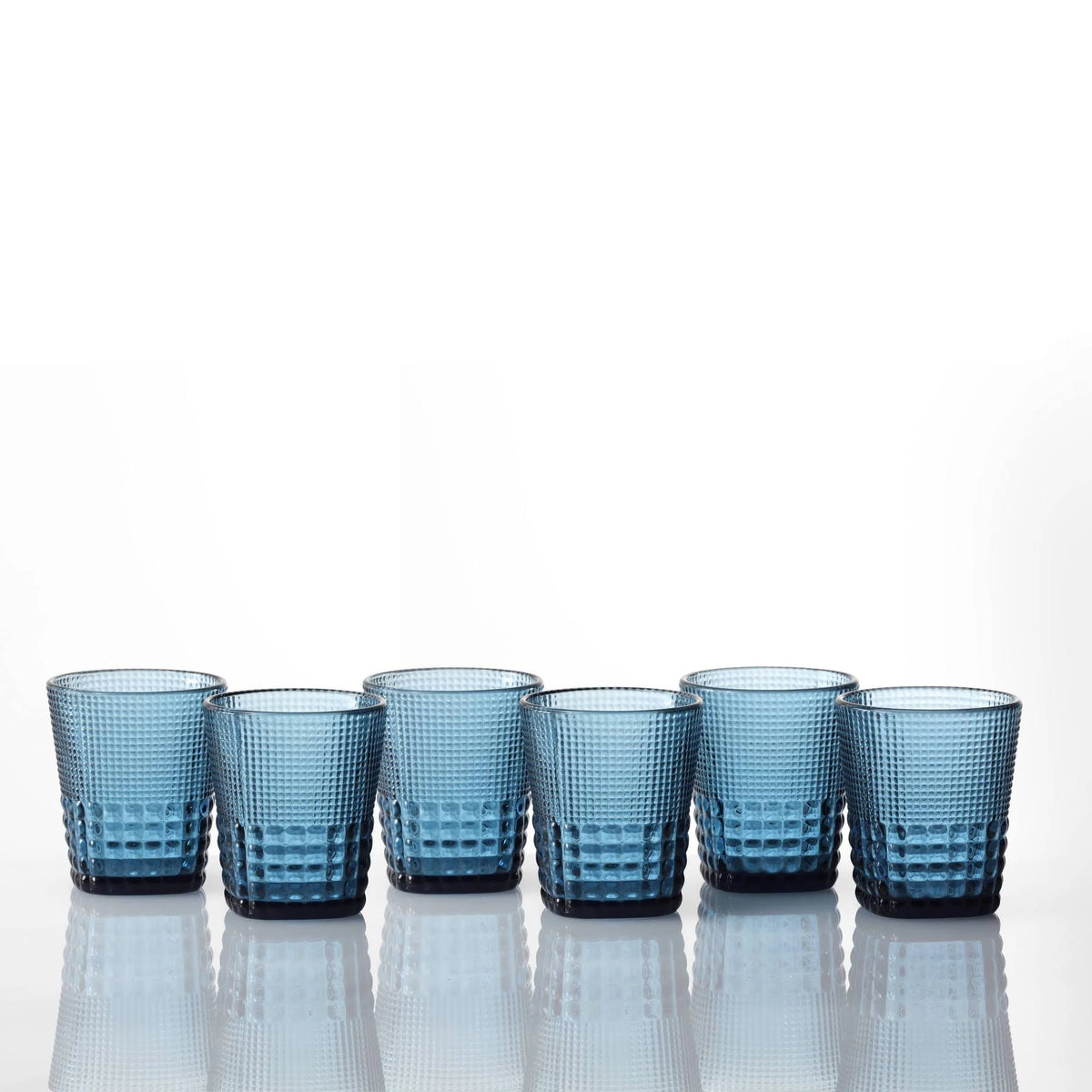 Azure Double Old Fashioned Glasses, Set of 6 I2082