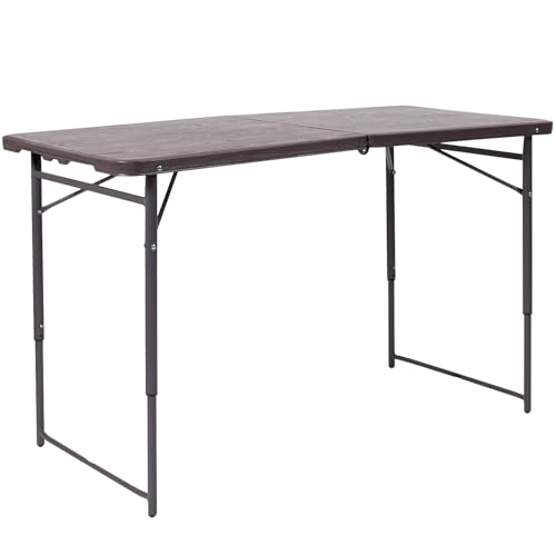 6' White Rectangular Plastic Folding Table L5629