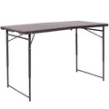 6' White Rectangular Plastic Folding Table L5629