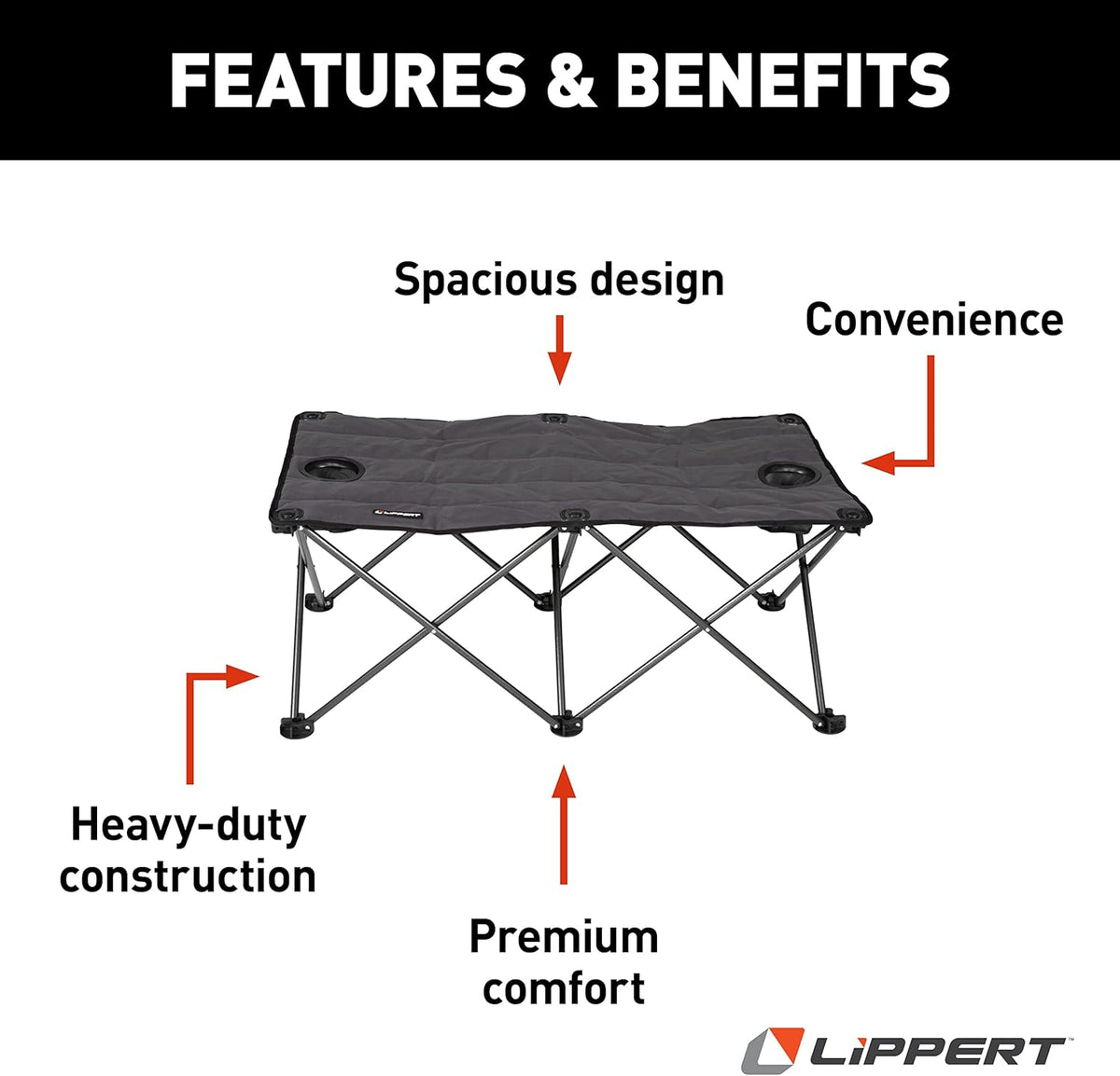 Dark Gray Campfire Ottoman B364509