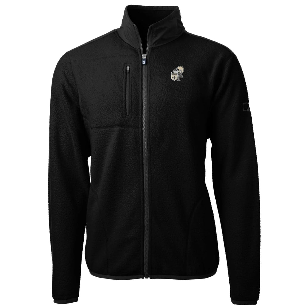 Men's Black Big & Tall Fleece Full-Zip Jacket P525