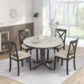 5 Piece Solid Wood Dining Room Set with 4 Chairs Y4328