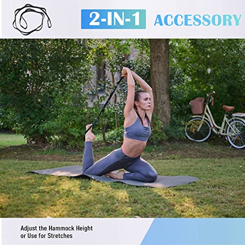 Aerial Yoga Swing Hammock Kit with 2 Extensions Straps and Ceiling Mounting Kit O27026