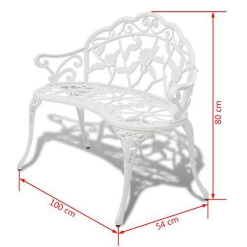 Green Cast Aluminum Outdoor Patio Bench M84680