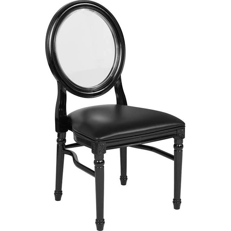 King Louis Dining Side Chair Black Z2212