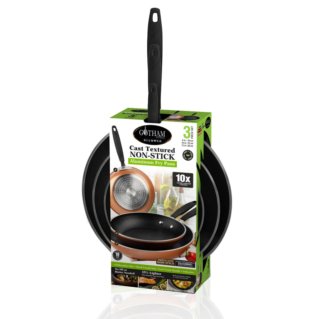 3-Piece Copper Nonstick Frying Pan Set S710