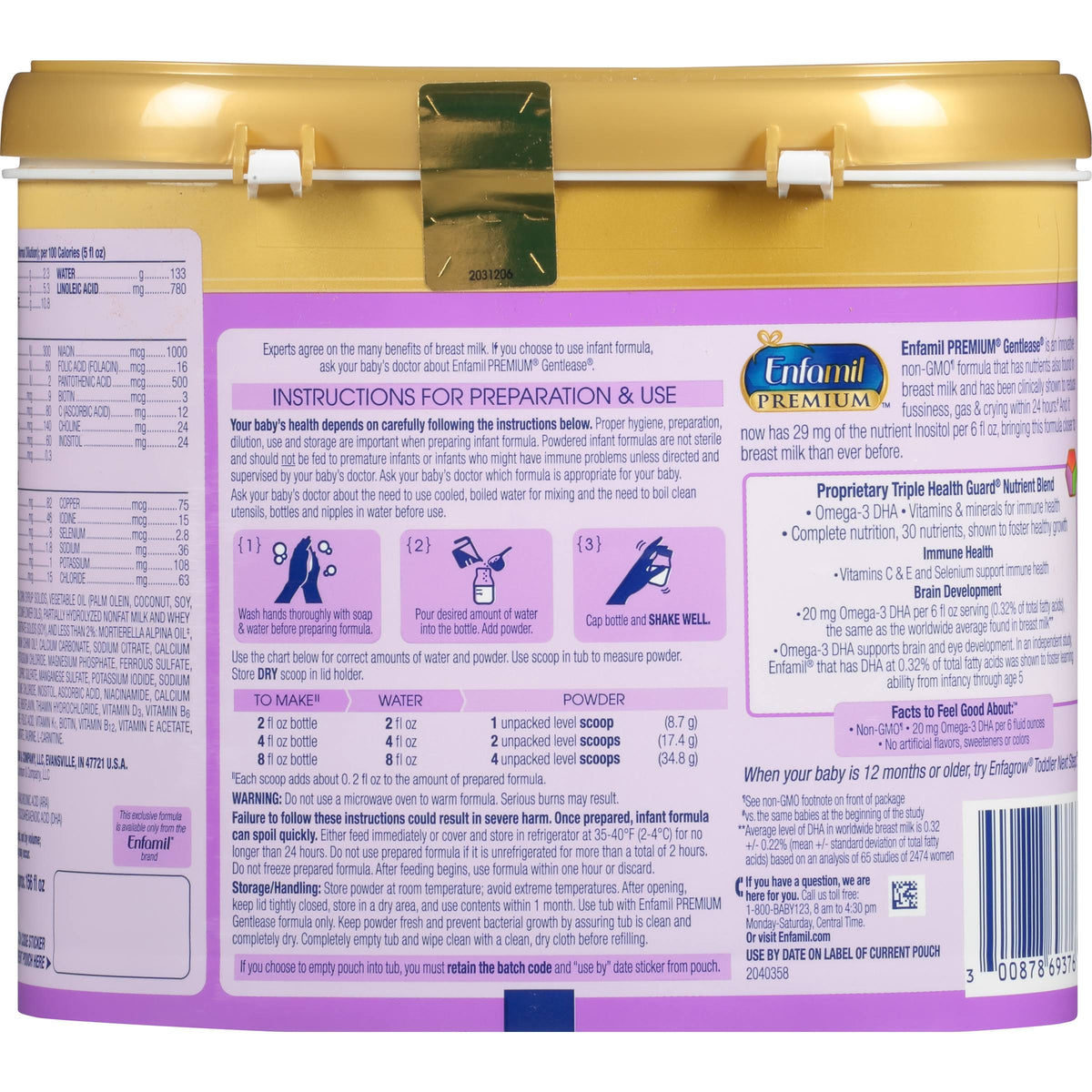 Baby Formula Powder 21.5 oz B27143