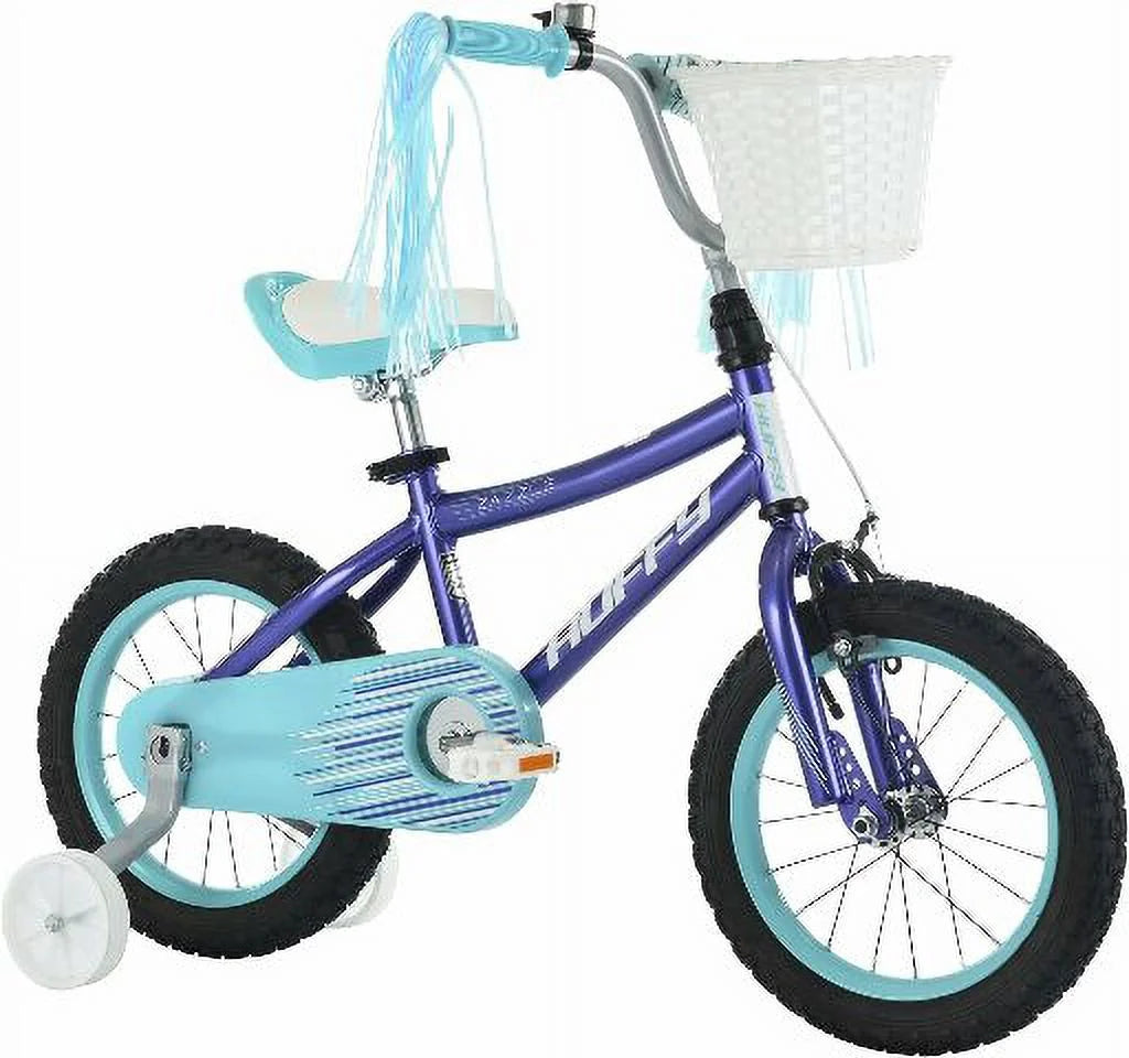 Girl's Bike with Training Wheels, Streamers, and Basket S8489
