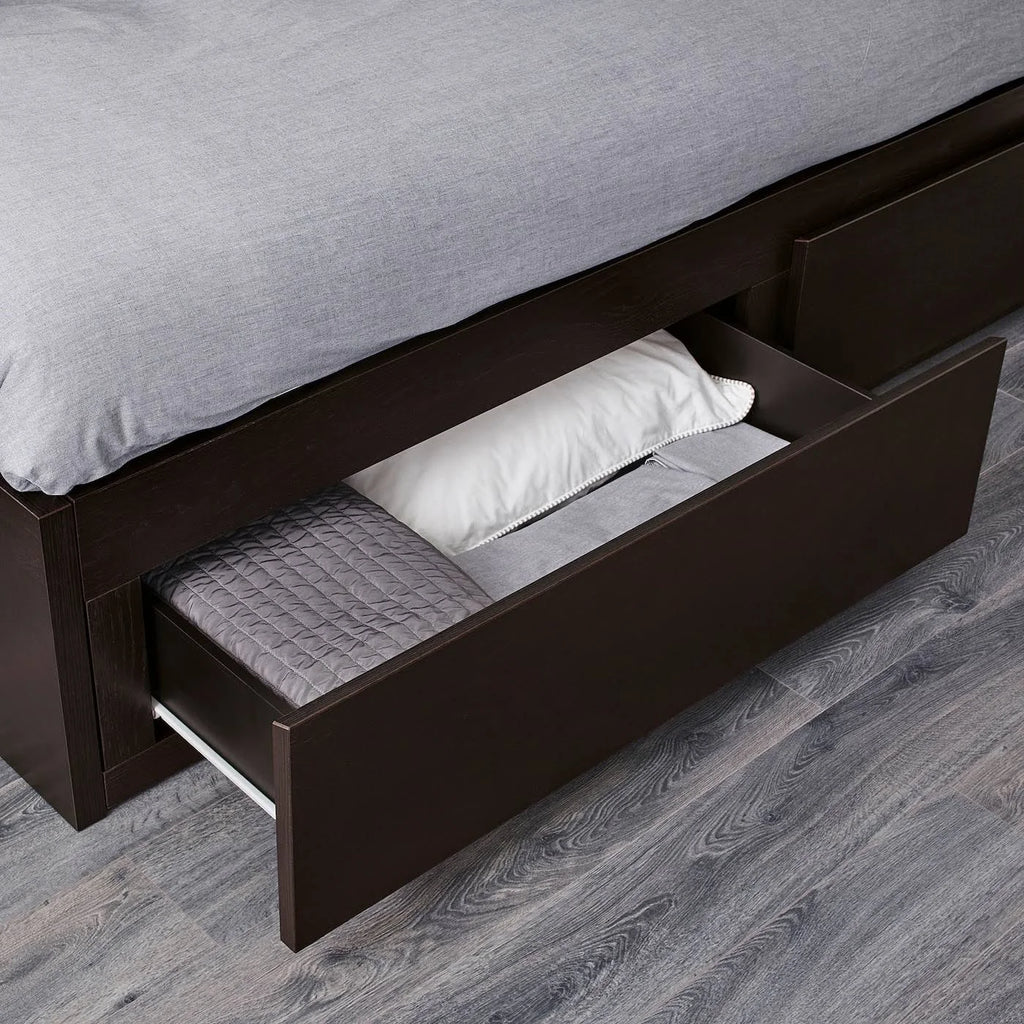 Black Twin Daybed Frame with 2 Drawers Y251