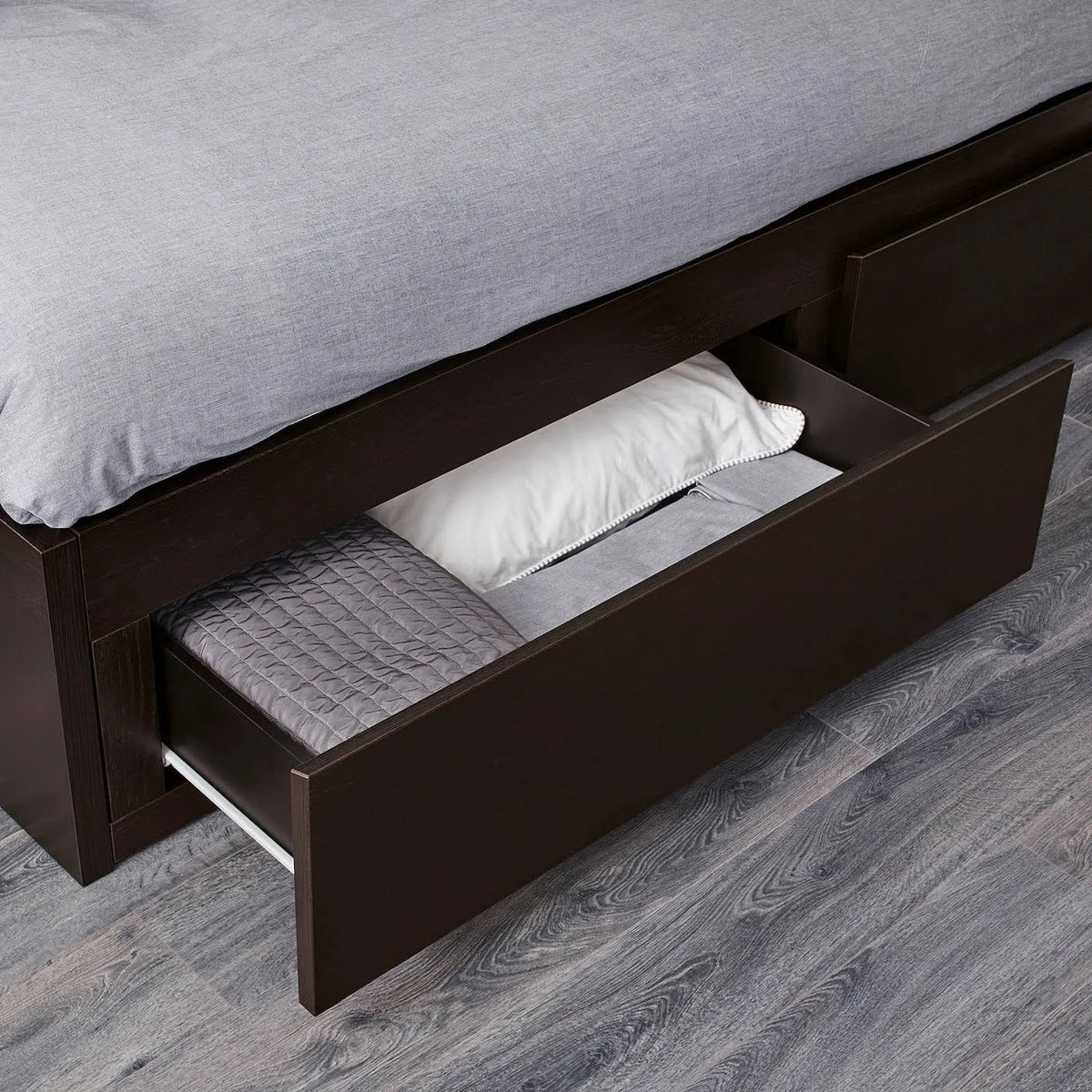 Black Twin Daybed Frame with 2 Drawers Y251