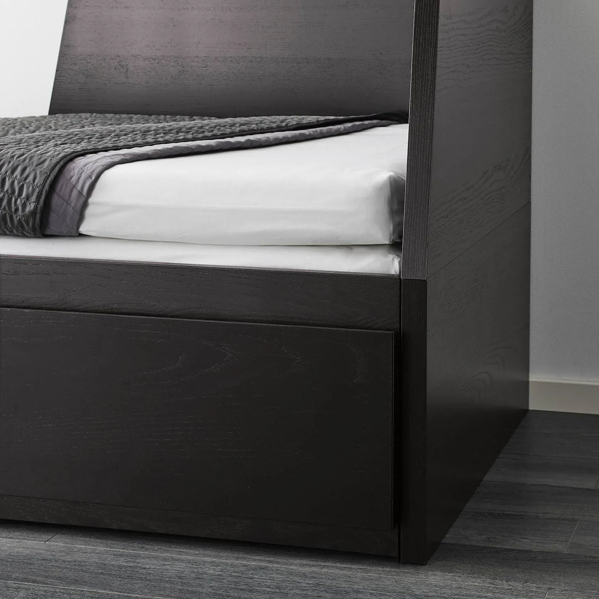 Black Twin Daybed Frame with 2 Drawers Y251