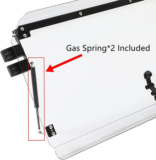 3-IN-1 Scratch Resistant Full Clear Flip Down Windshield H8716