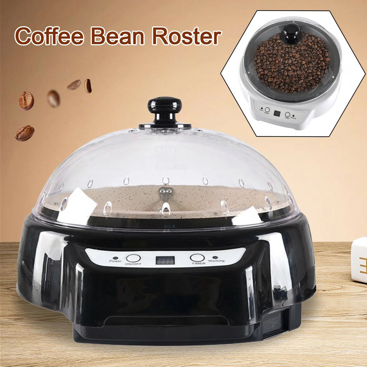 Black Electric Coffee Roaster Machine H872