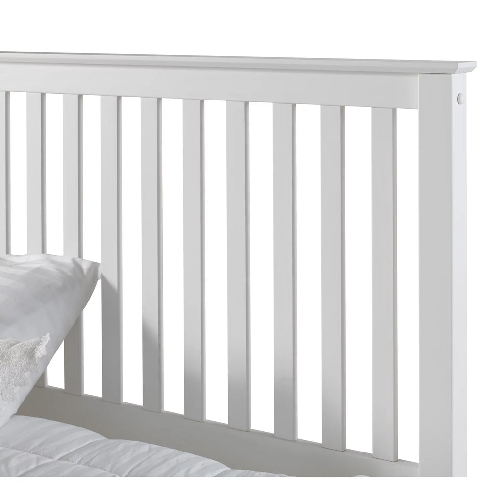Solid Wood Full Platform Bed in White B696