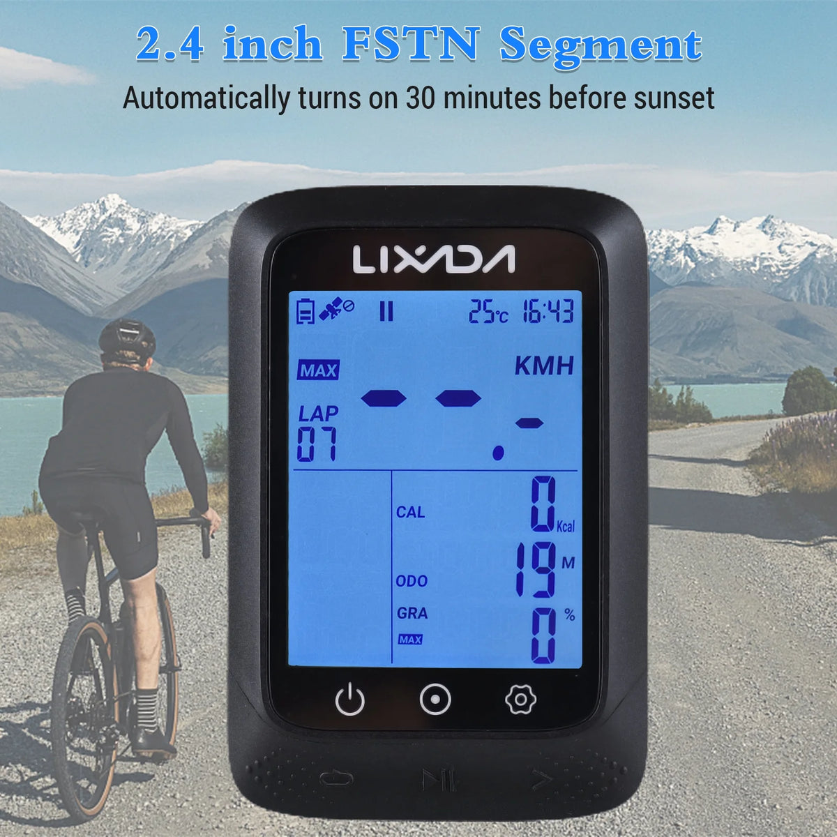 Wireless Waterproof Bike Computer with Altitude V23573