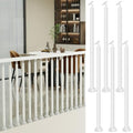 Round Spindles for Staircase, 2 4 6 Pieces Iron Stairs Balusters with Slant 270° Swivel Top Bracket & Screws L110743