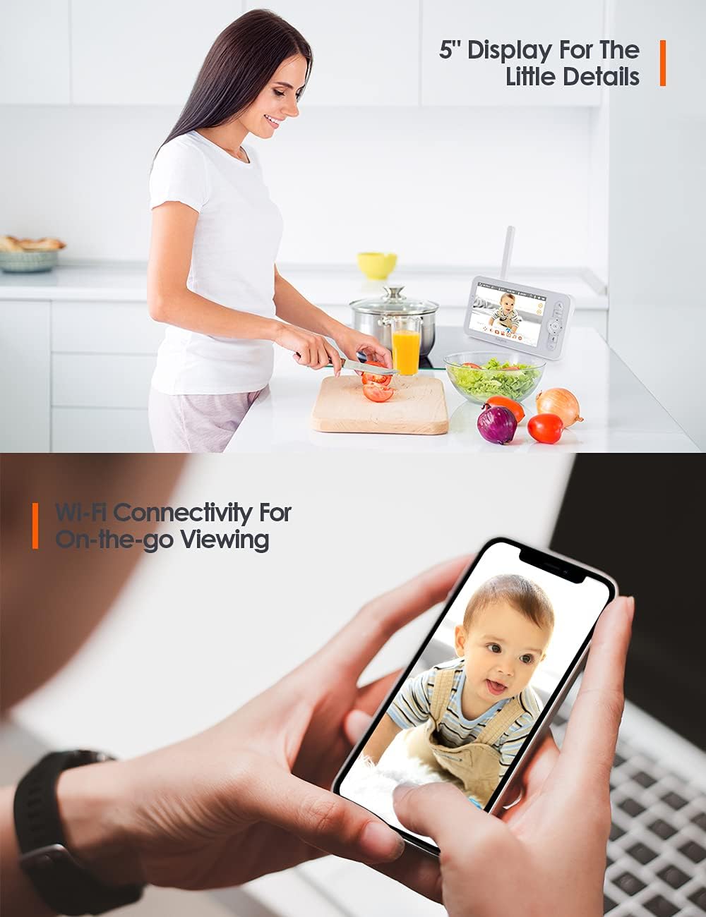 Video Baby Monitor with 1080P Pan/Tilt Camera U63211