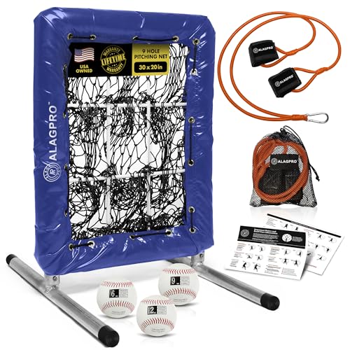 9 Hole Pitching Net with Strike Zone Pocket V3812