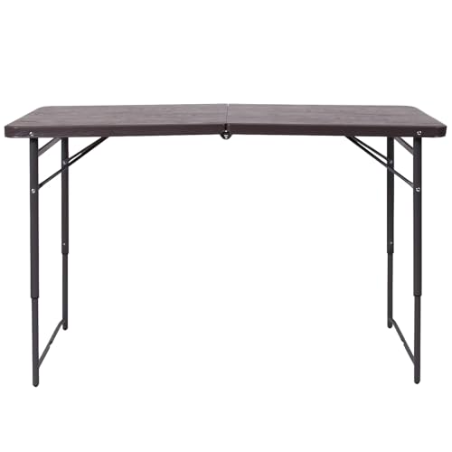 6' White Rectangular Plastic Folding Table L5629