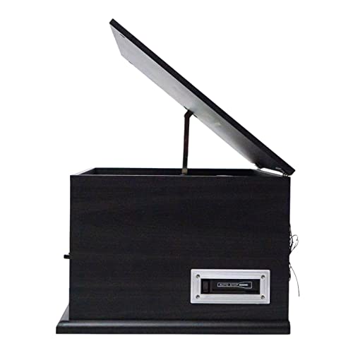 7-in-1 Turntable Music Center with 3-Speed Record Player, Graphite O103923