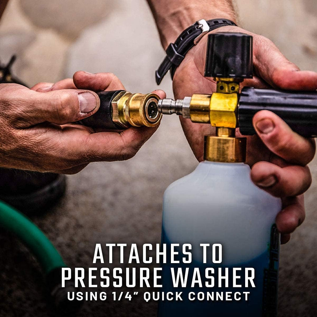 Pressure Washer Foam Cannon, Scrub Brush, and Off-Road Wash Super Concentrated Extra-Thick Soap (32 oz.) P826