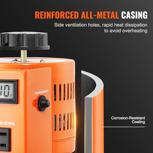 500VA Variable Transformer 110V 60Hz Input Voltage Digital Display 0-130V Output Automatic Voltage Regulator B490
