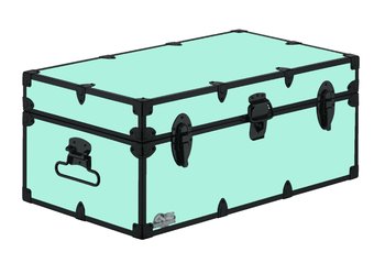 32 x 18 x 13.5 Inches Footlocker Trunk with Black Trim B51214