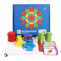 155 Pcs Wooden Pattern Blocks Set X658