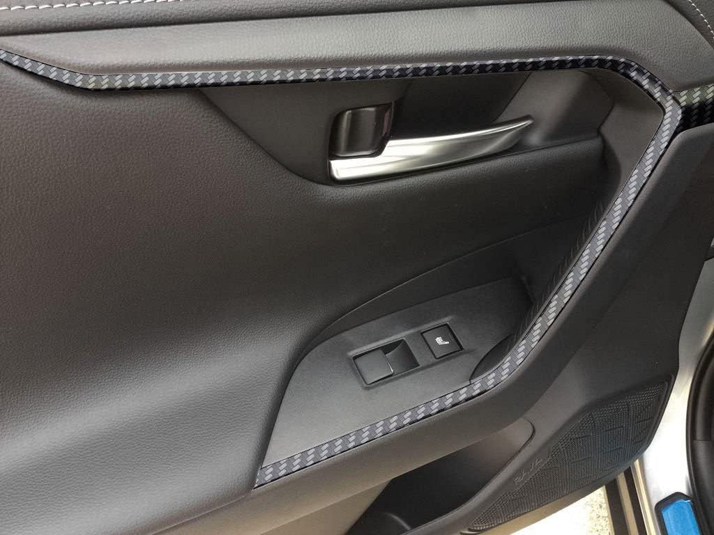 Interior Door Armrest Panel Cover Trim, Carbon Fiber Pattern U3906