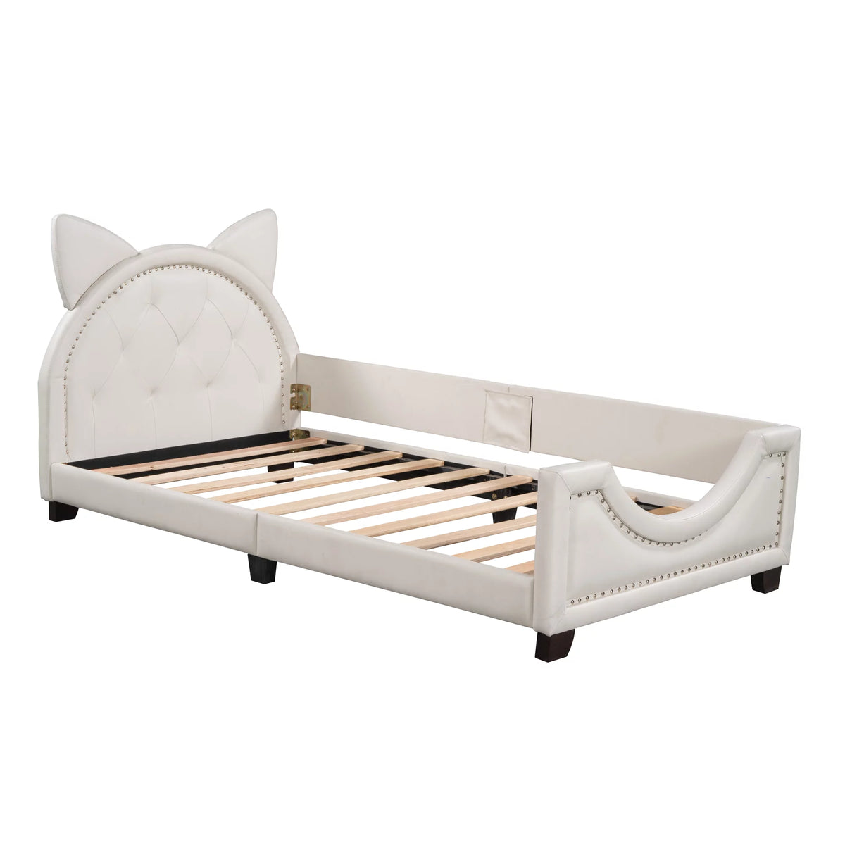 White Twin Size Upholstery Daybed with Headboard V180