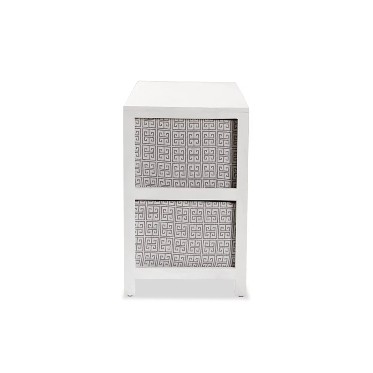 White Finished Wood 4-Basket Storage Unit F166956