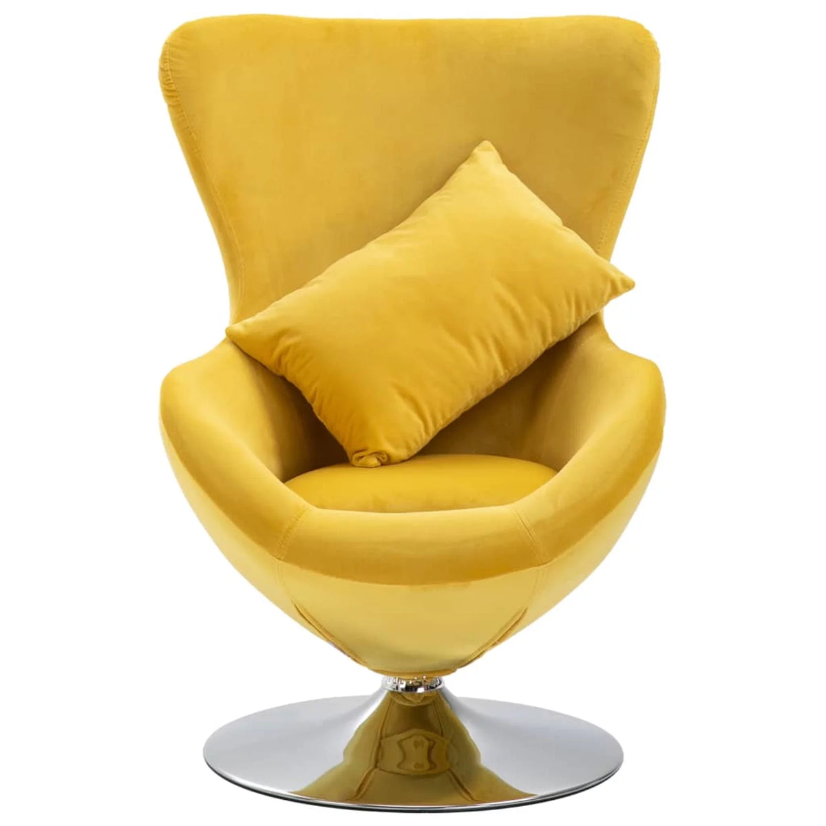 Swivel Egg Chair with Cushion Yellow U386104