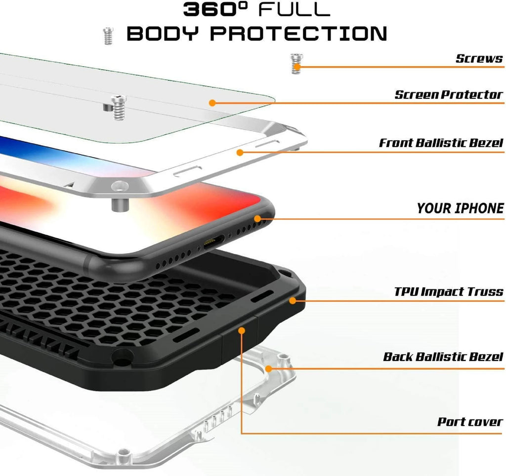 Heavy Duty Shockproof Aluminum Metal iPhone 6s Plus Case U34685