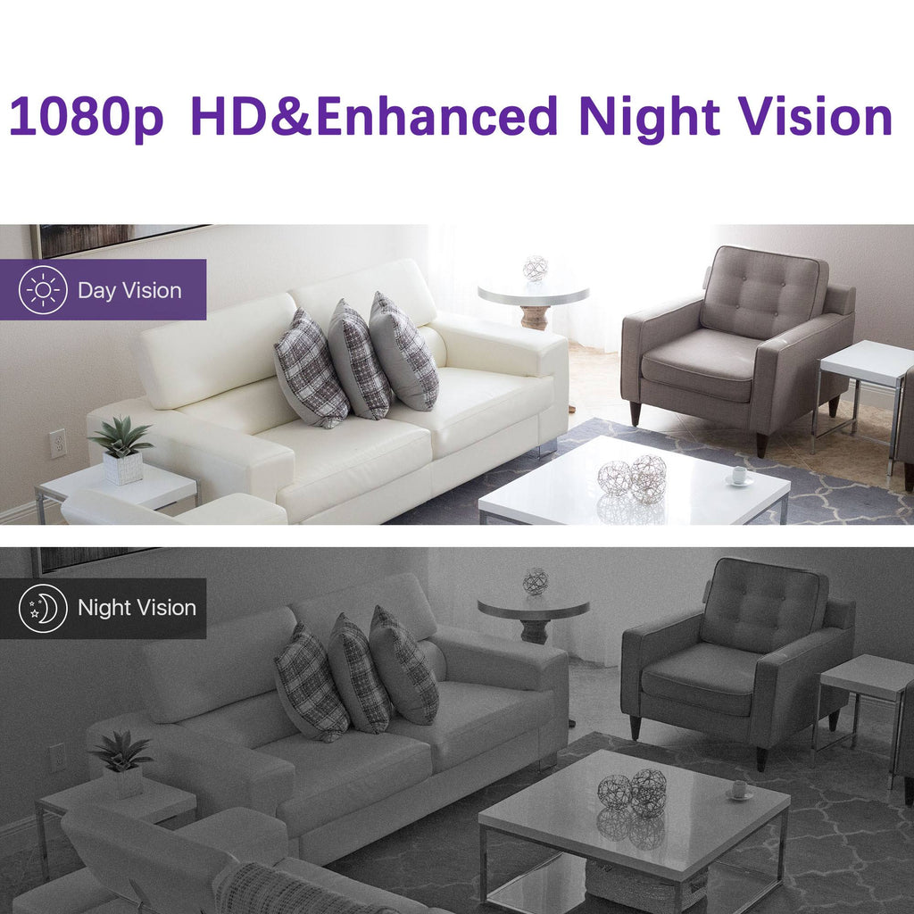 1080p 4-Ch HD-TVI Security Camera System DVR Kit W152