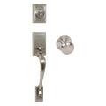 Double Cylinder Door Handle Set Satin Nickel Y99911
